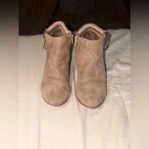 Mossimo Supply Co. Suede Ankle Booties in Taupe